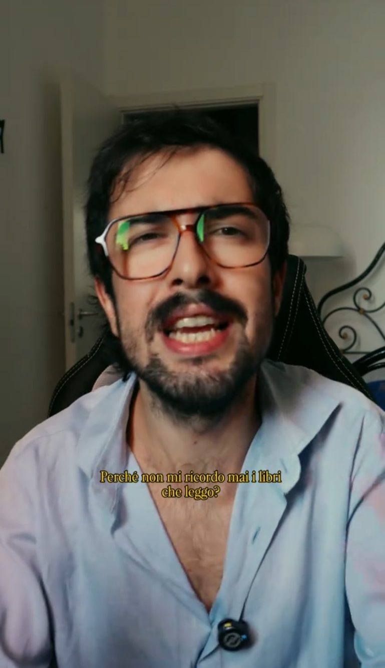 Giovanni Joja Chelli ha dedicato un video a un 'problema' comune a molti lettori: dimenticare i libri letti nel giro di pochi mesi.