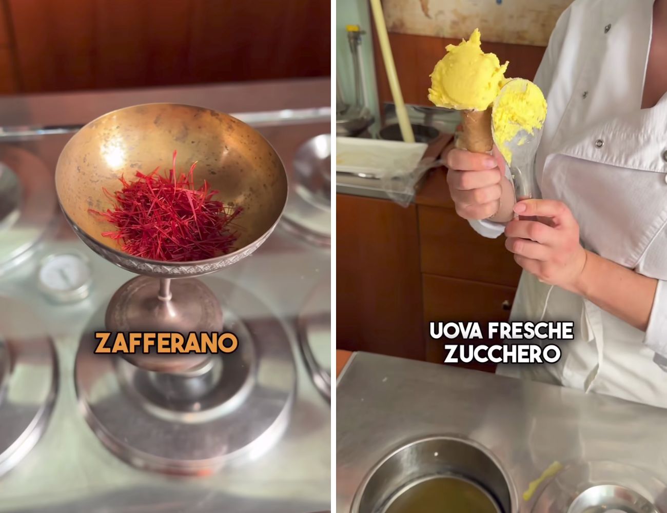 La preparazione del gelato virale da 70€