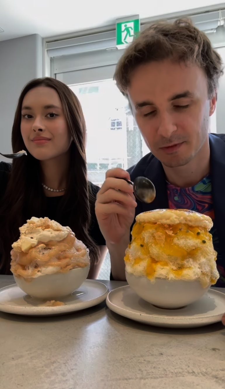 La granita giapponese ordinata da Serena e Marco