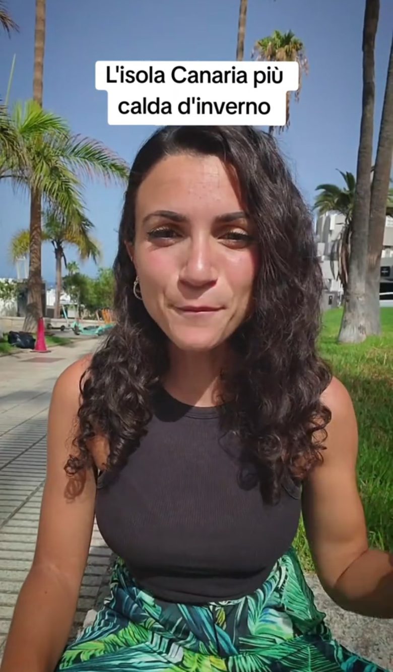 Antonella, italiana che vive alle Canarie, ha indicato qual è l'isola più calda d'inverno.