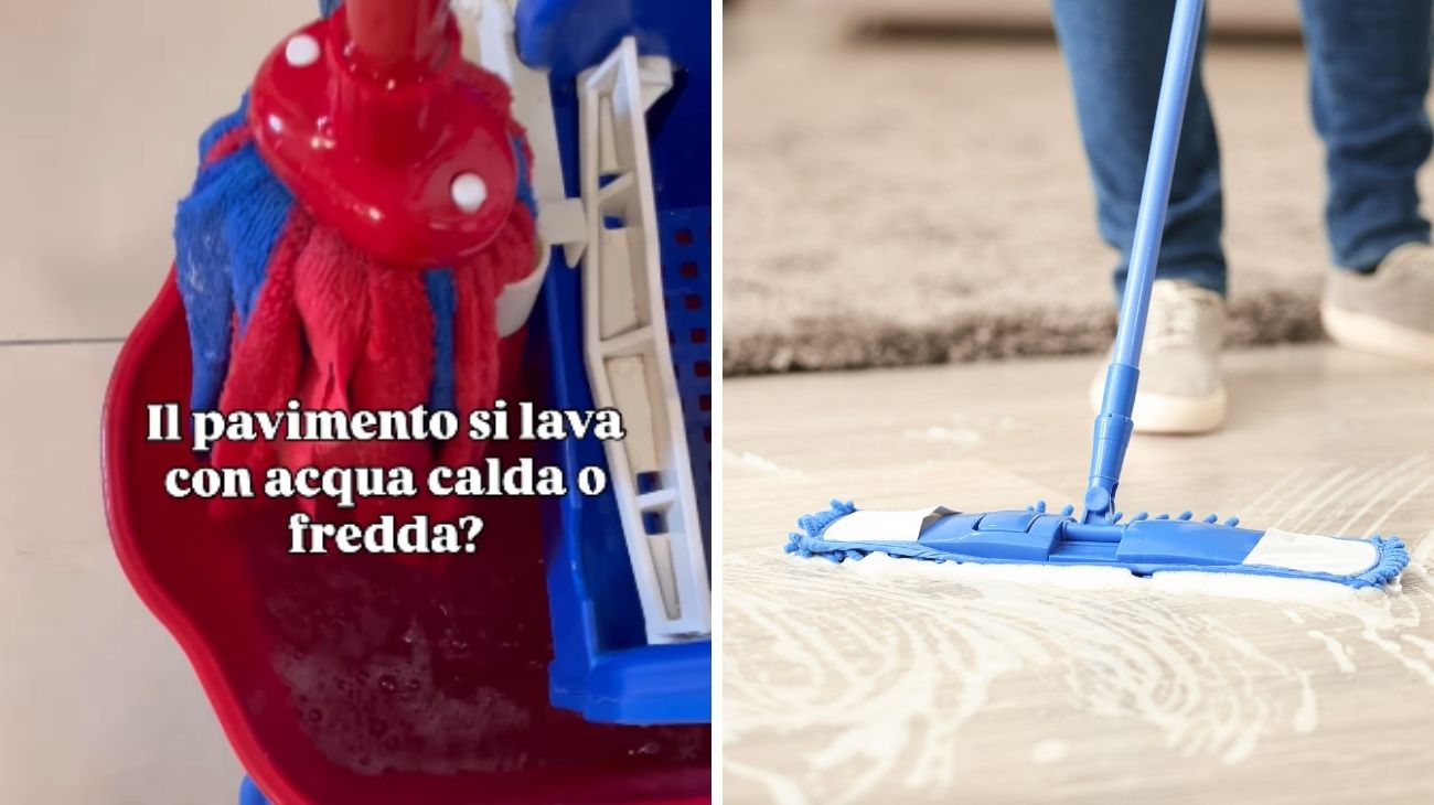 lavare il pavimento