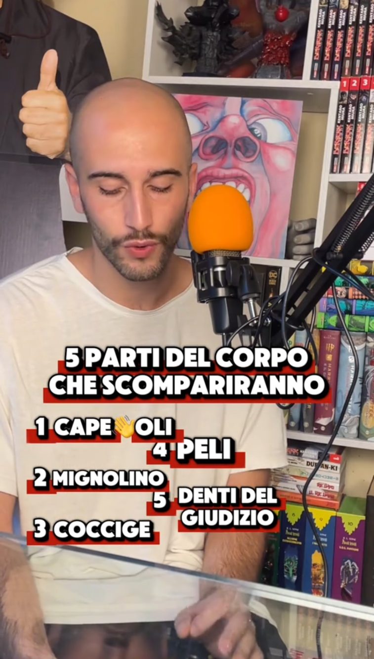 I gestori del profilo "Lo Schelegatto" hanno elencato le 5 parti del corpo che l'essere umano perderà nel futuro
