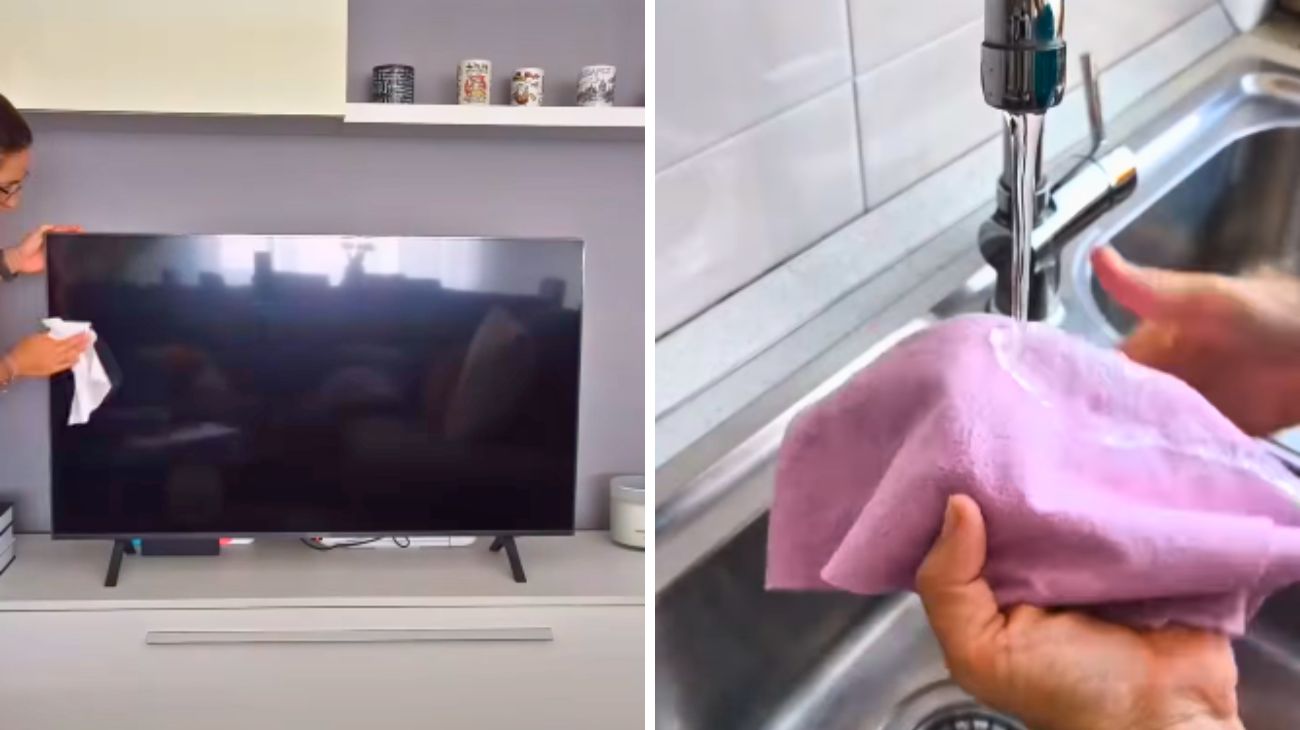 pulire lo schermo della tv