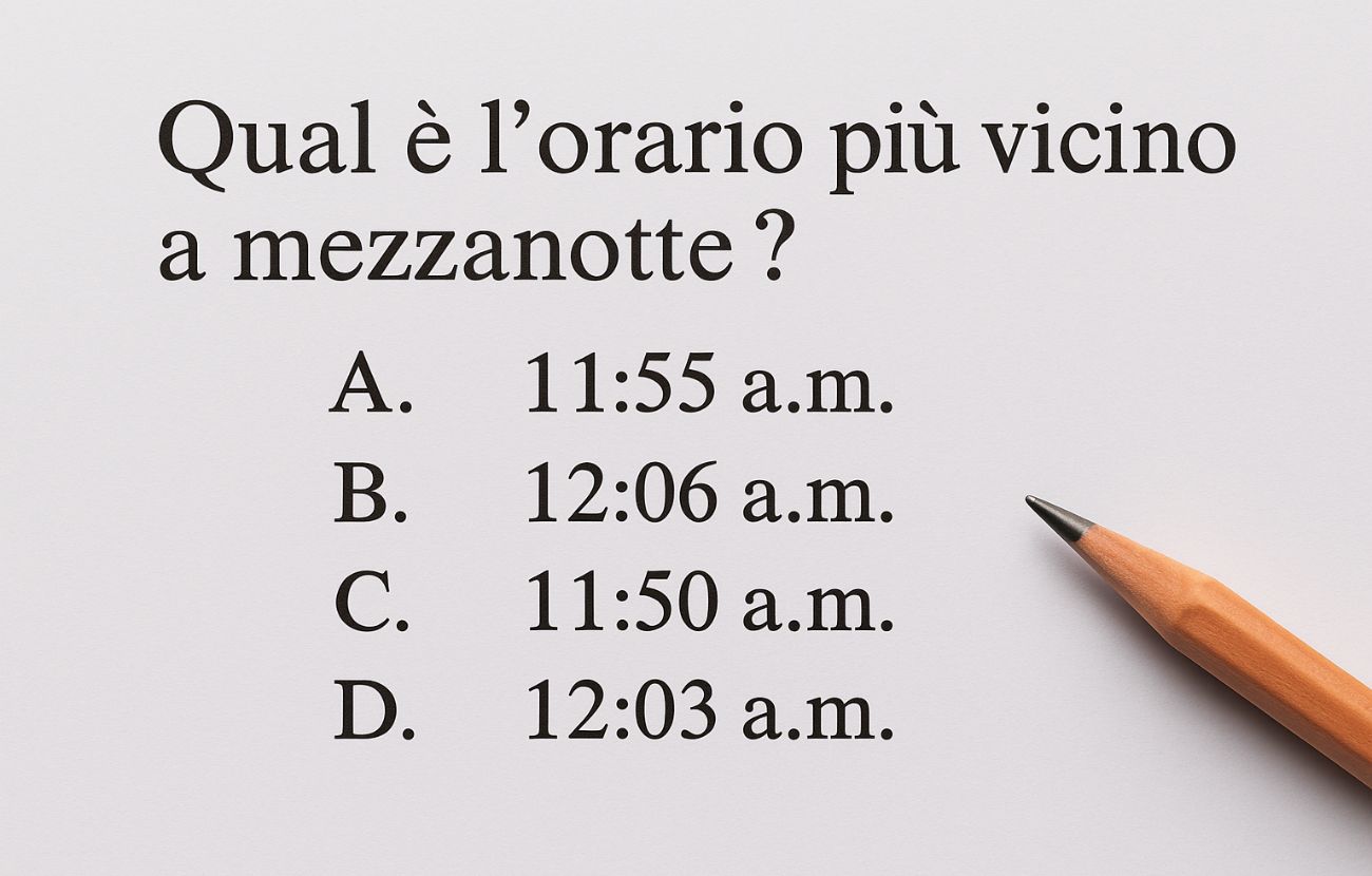 Il test di intelligenza che gioca sugli orari è diventato virale sul web e in molti hanno sbagliato a rispondere.