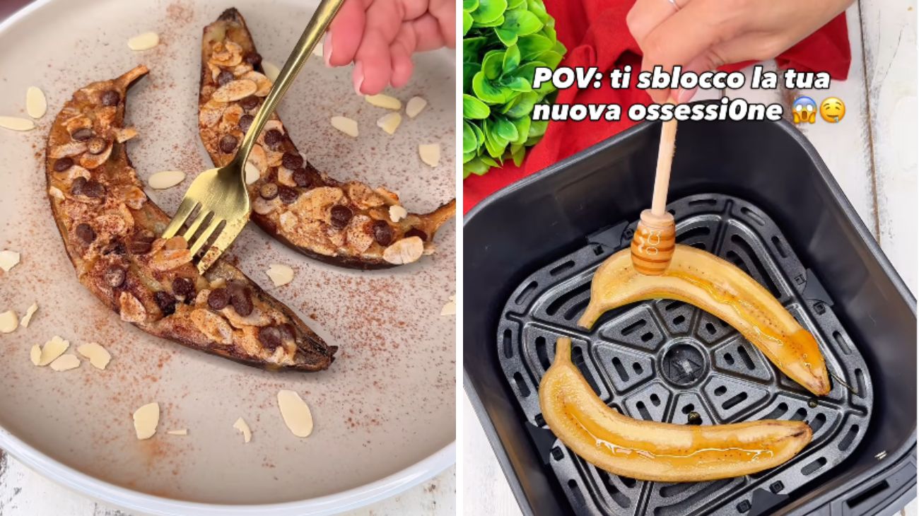 Banana in friggitrice ad aria