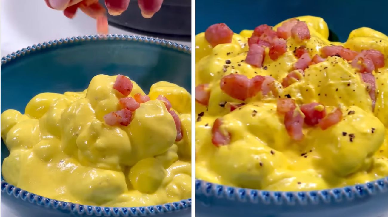 Gnocchi zafferano e pancetta