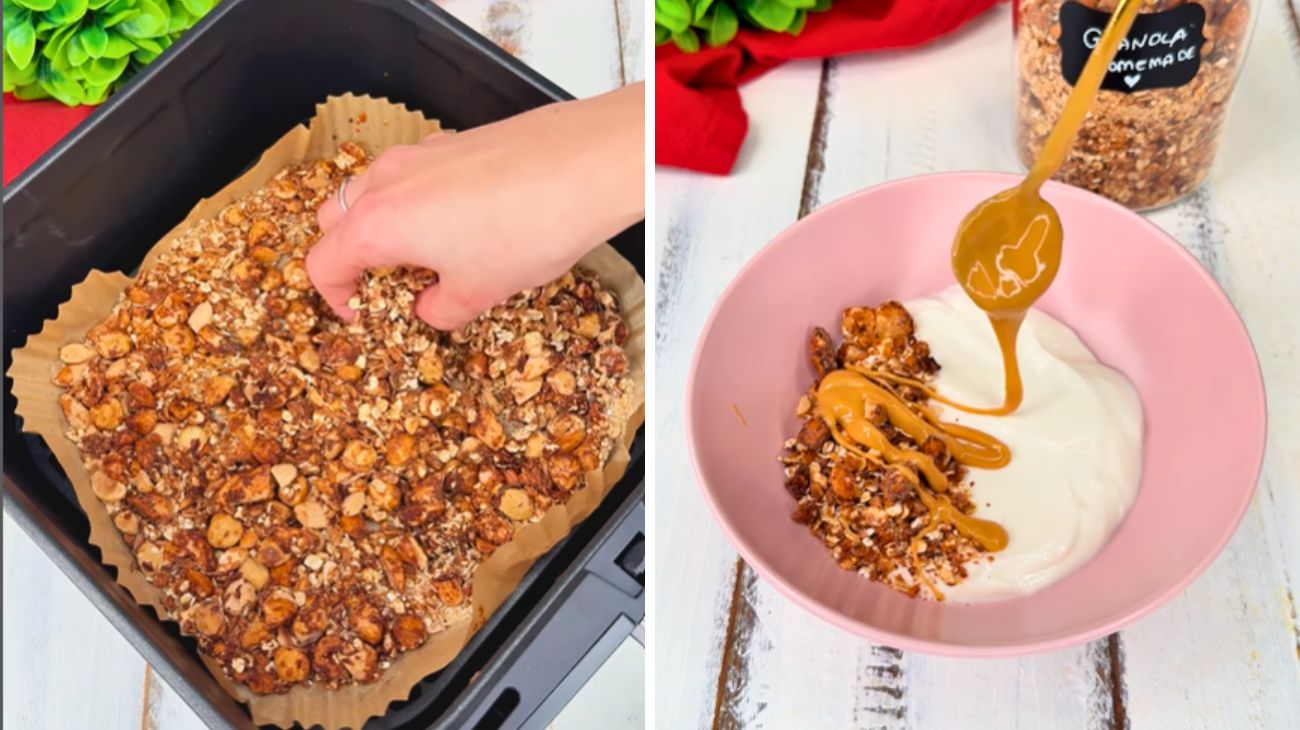 Granola in friggitrice ad aria