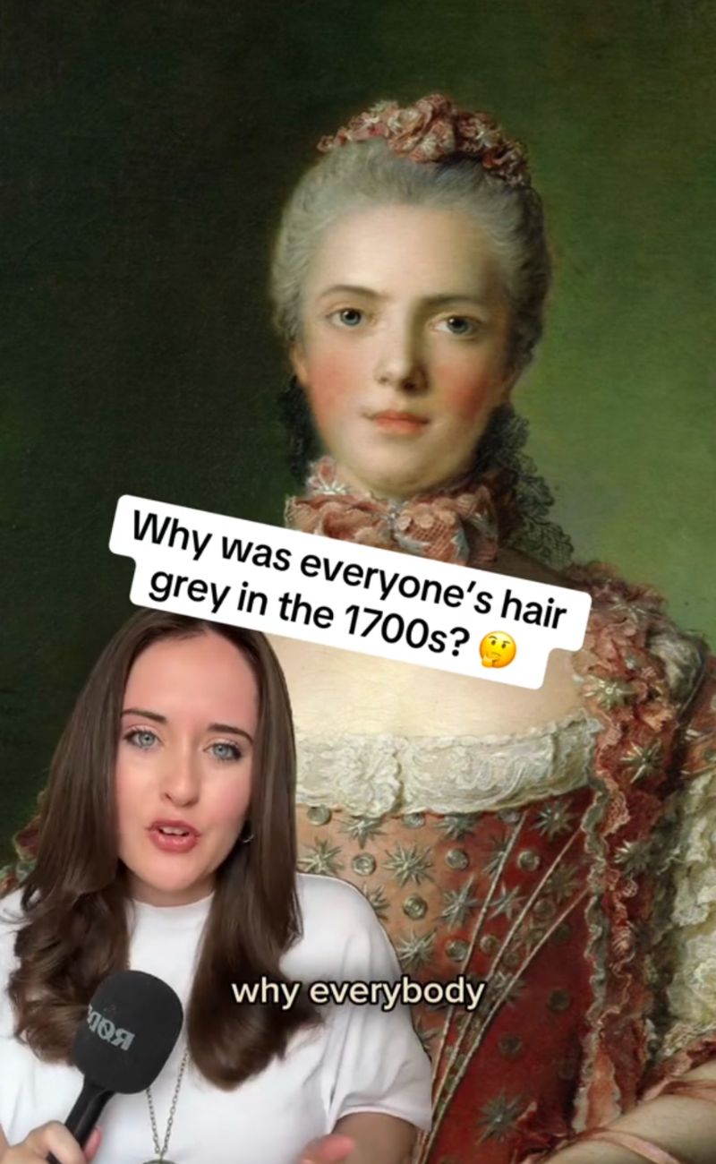 La storica ha spiegato perché nel XVIII secolo era normale avere i capelli grigi nei ritratti