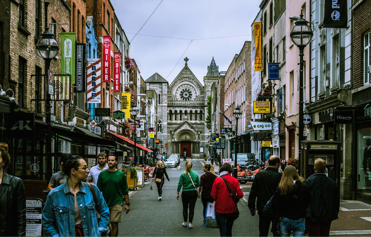 Il cielo sopra Dublino spesso è grigio ma molti angoli della città sono colorati