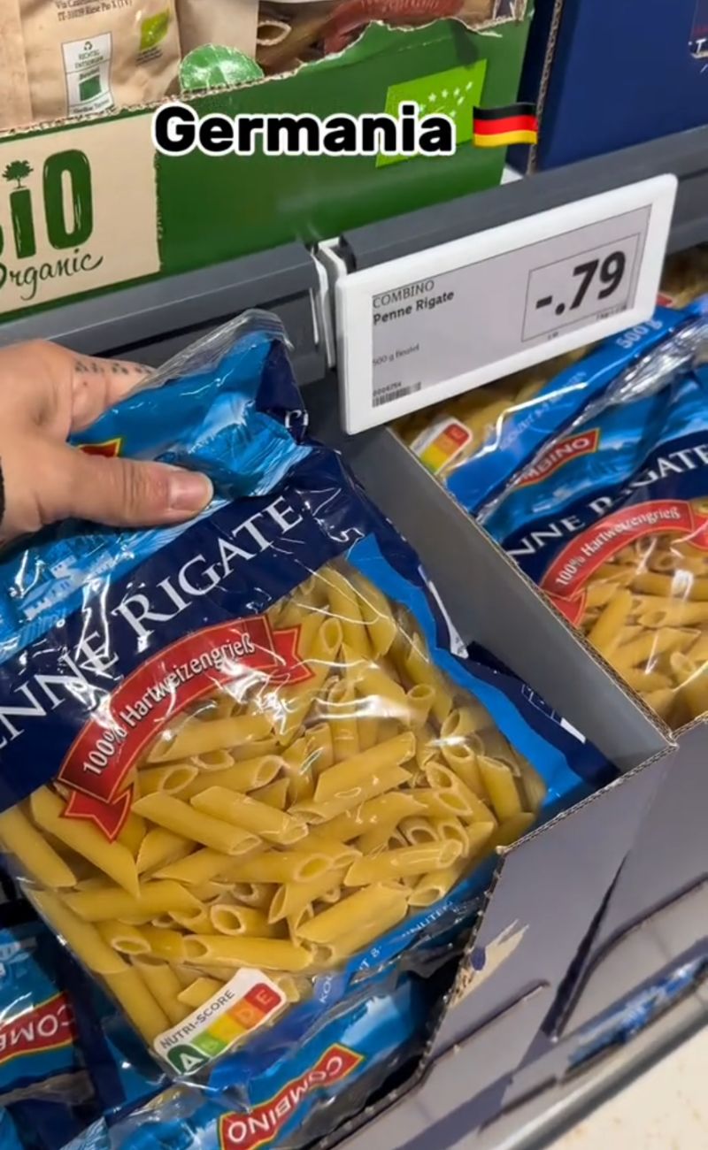 La pasta della Lidl in Germania costa meno rispetto a quella italiana.