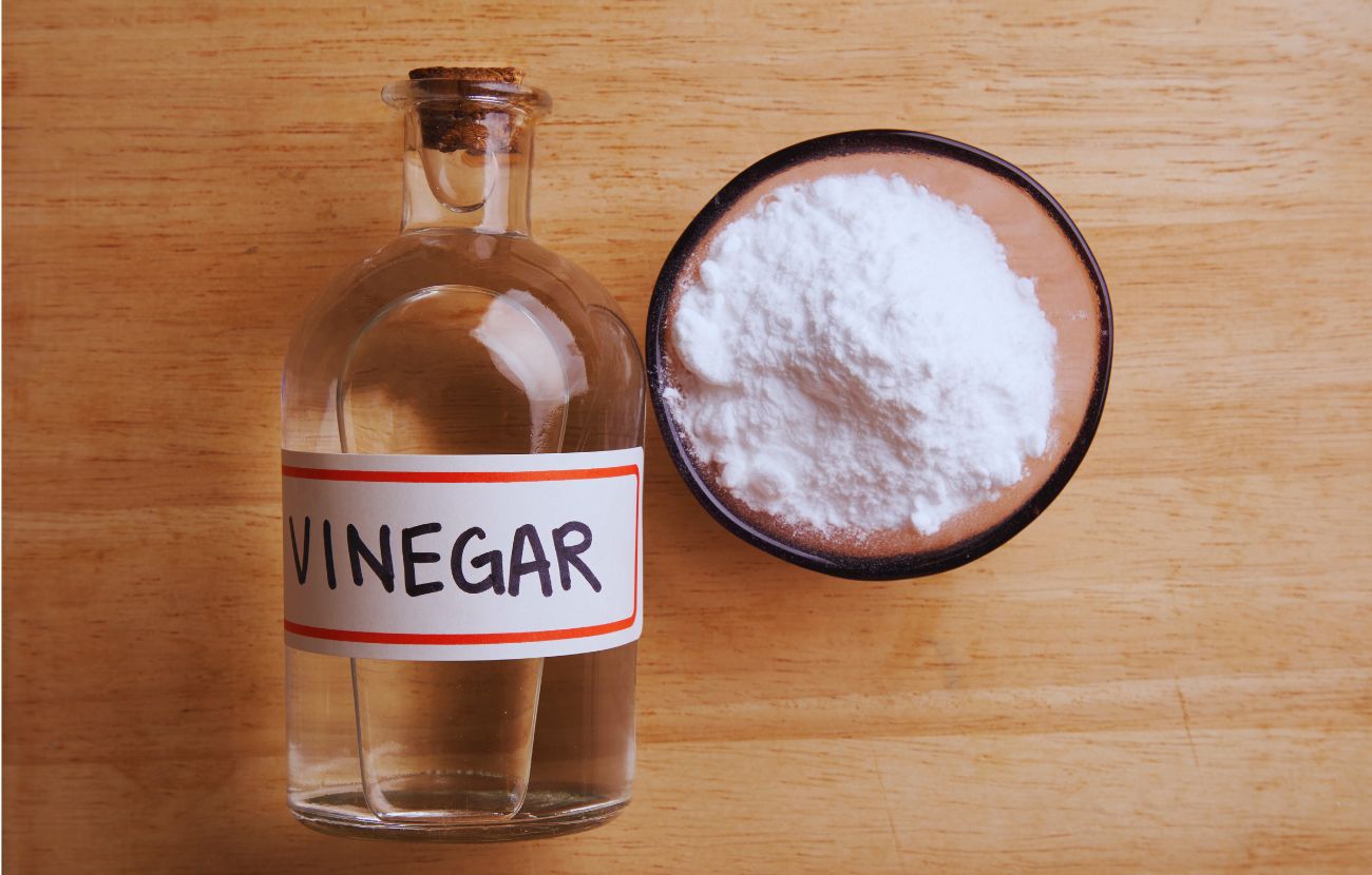 Aceto bianco, bicarbonato e sale grosso sono una combinazione perfetta per pulire il WC e sbiancarlo.