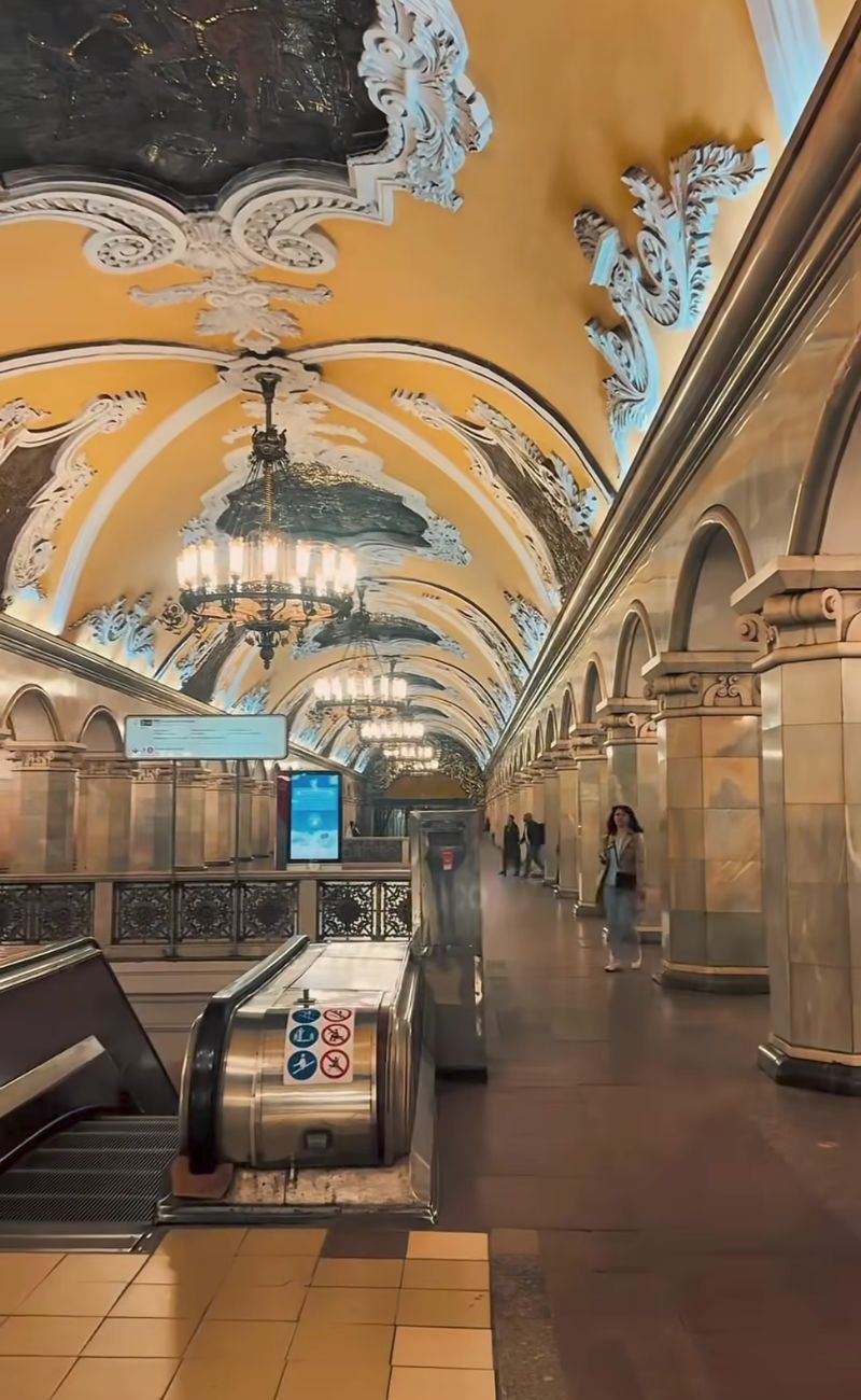 Una stazione della metropolitana a Mosca