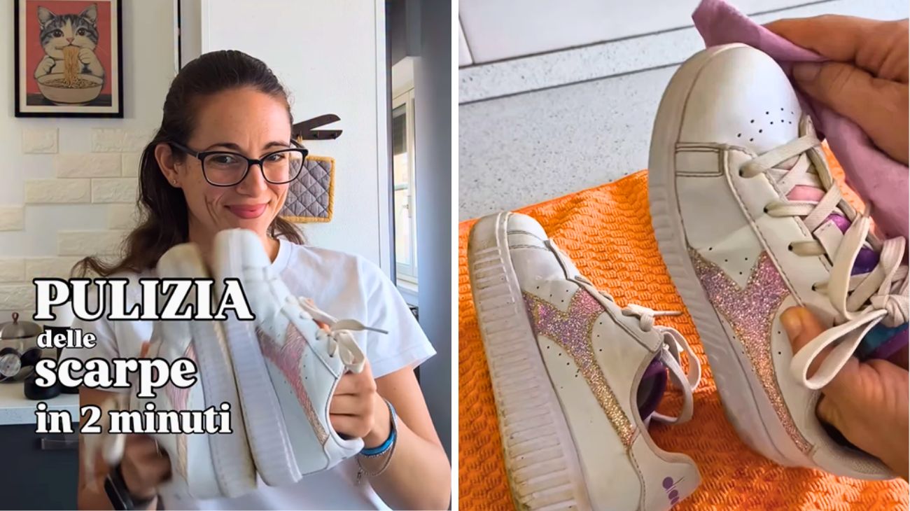 Pulisce le scarpe