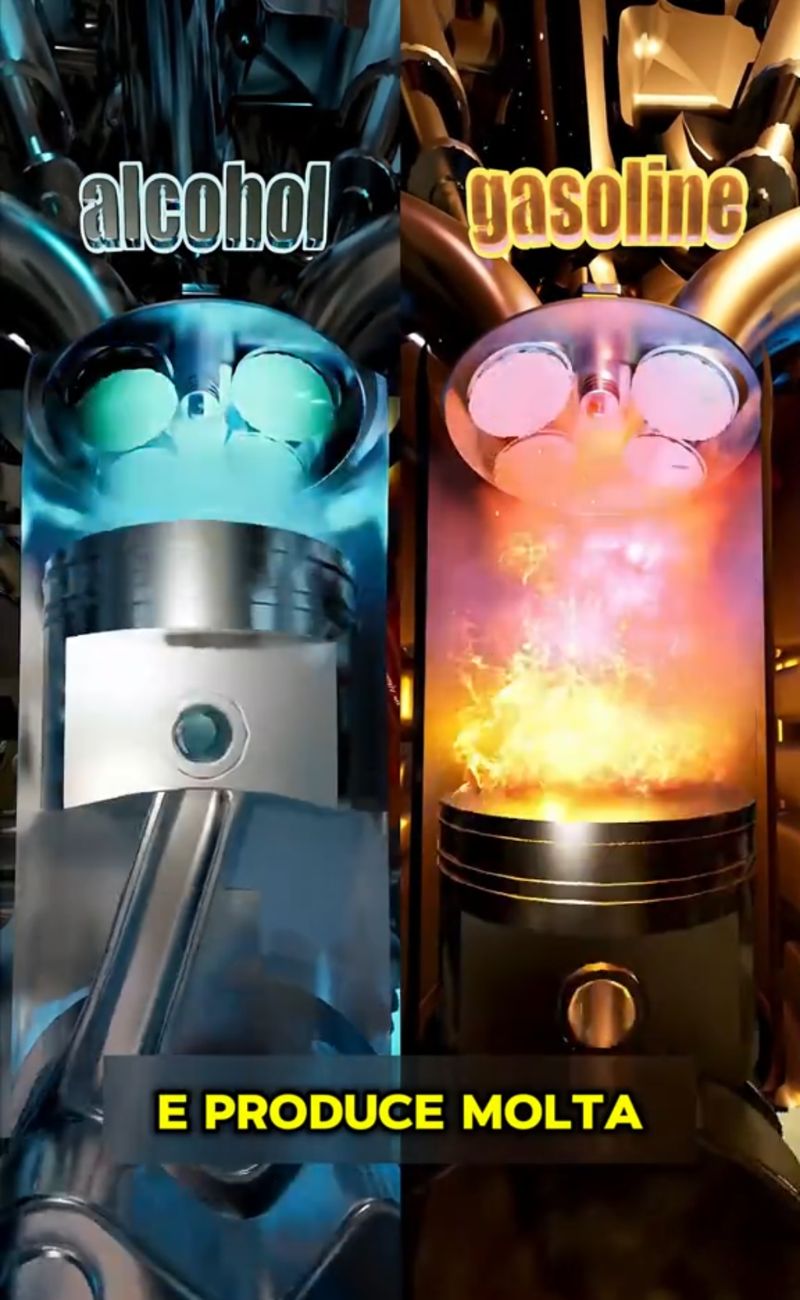 Alcol e benzina bruciano entrambi, ma in modo diverso.