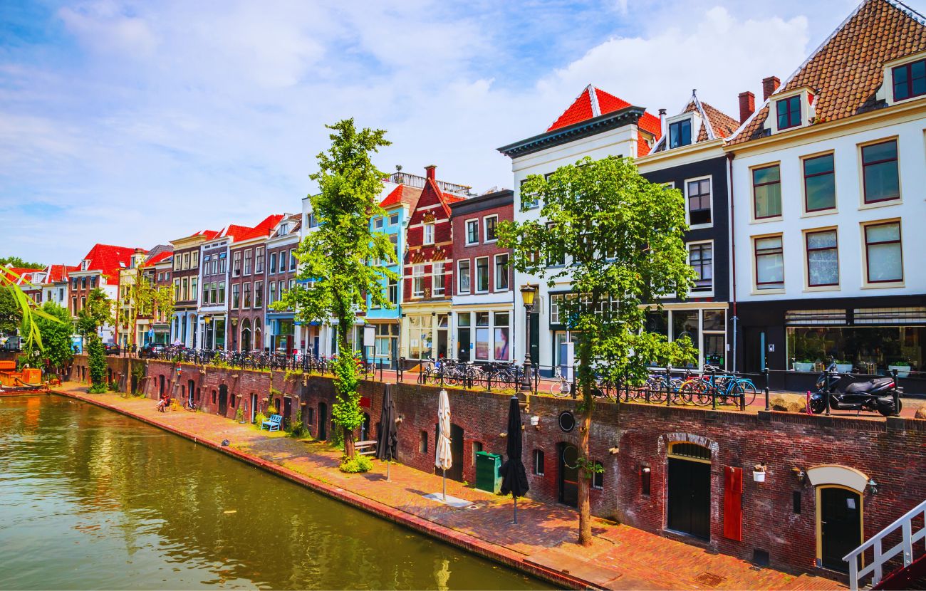 L'Old Canal al centro di Utrecht