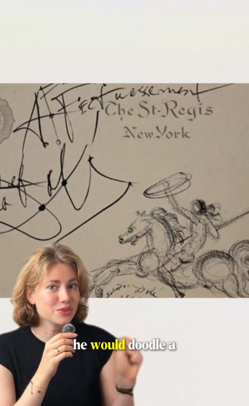 Uno degli assegni firmati da Dalì e mai riscossi