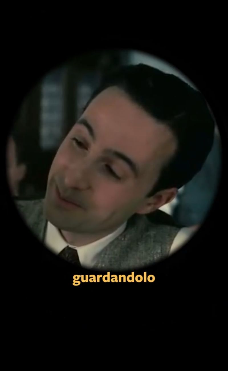 Questo è quello che vedeva Alessio quando ha doppiato il suo personaggio in 'Oppenheimer'.