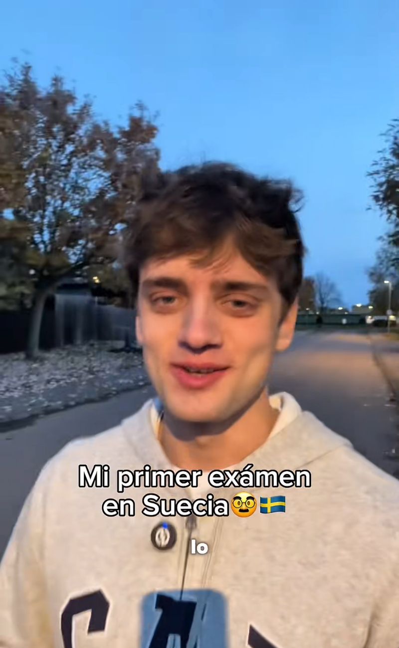 Lo studente spagnolo in Erasmus in Svezia ha sostenuto un esame, notando le differenze con quelli 'a casa sua'.