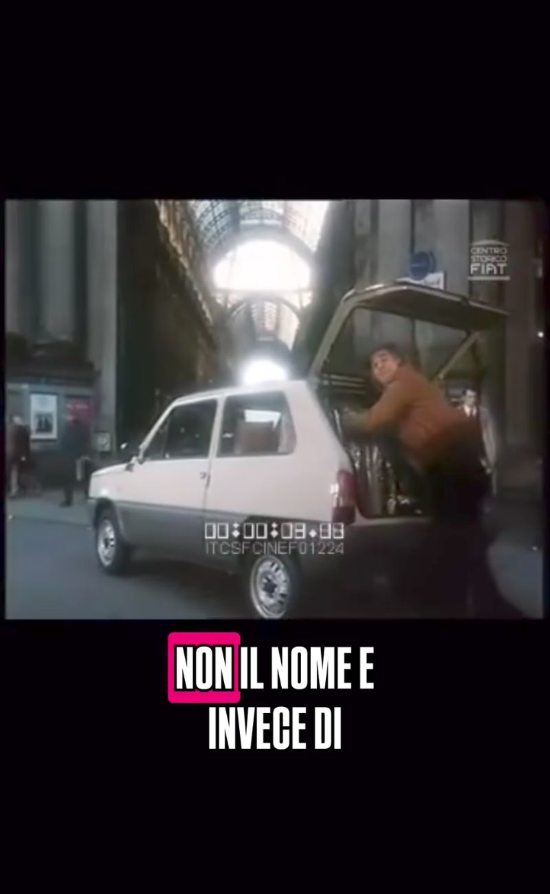 Uno dei primissimi spot televisivi della Fiat Panda.