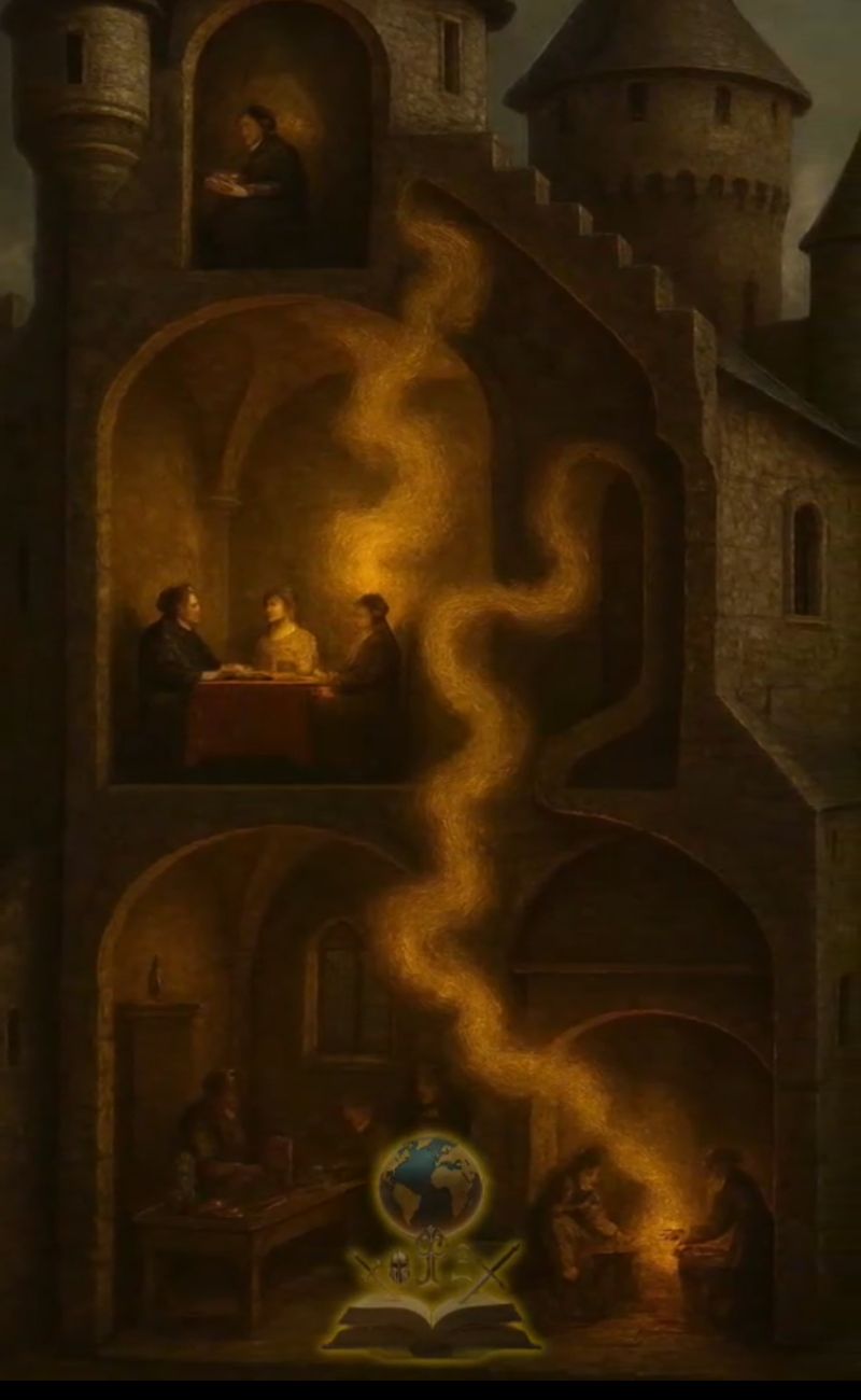 Nei castelli medievali, le cucine erano sempre ai piani inferiori e il calore saliva verso quelli superiori.