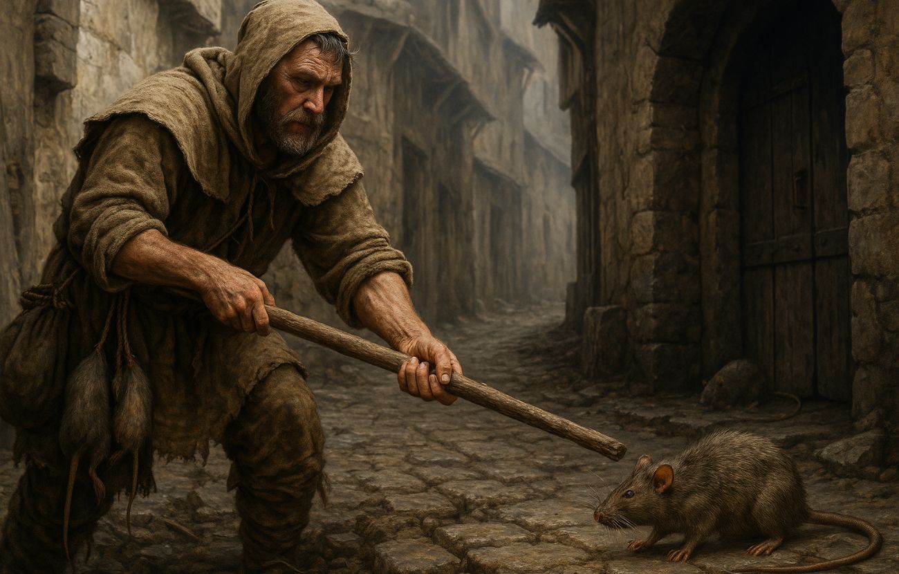 Nel Medioevo esisteva il cacciatore dei topi, che rischiava la vita ogni giorno per far sì che altre persone non venissero infettate.
