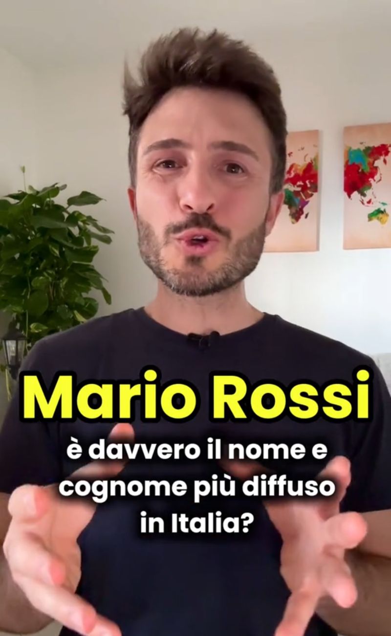 Mario Rossi non è il nome e cognome più diffuso in Italia. Lo era, forse, negli Anni '60 e oggi lo è solo in Toscana.