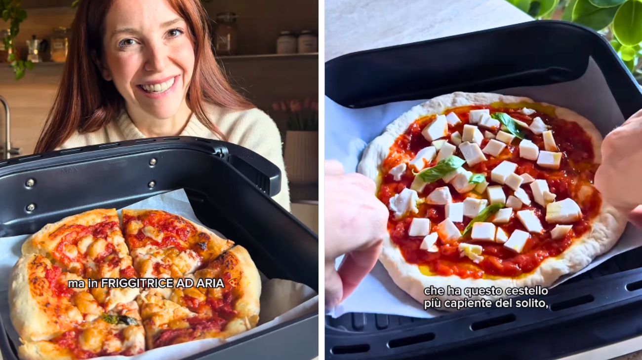 pizza in friggitrice ad aria