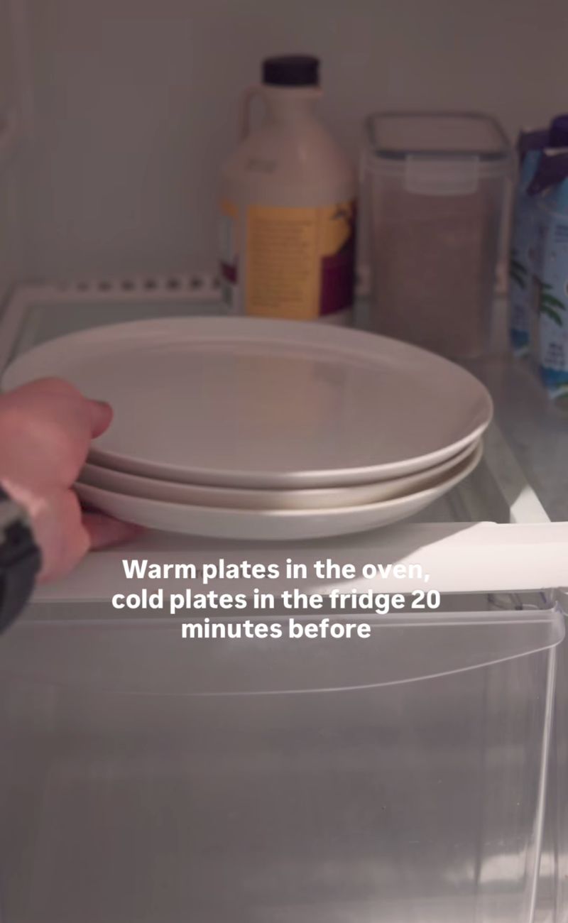 Pietanza calda, piatto caldo; pietanza fredda, piatto freddo: questa è la prima regola degli chef.