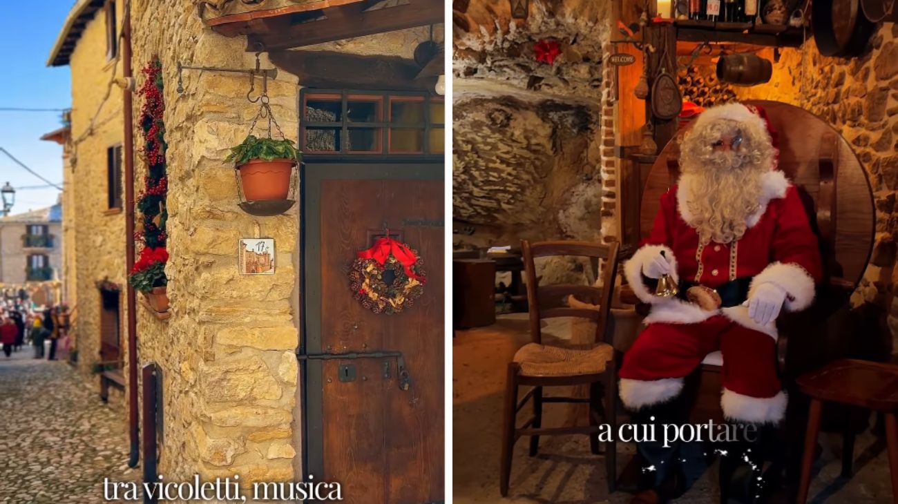 Il bello di Collalto Sabino, nel suo vestito natalizio, è che non si limita a essere scenografico: è un’esperienza anche gastronomica. Le piazze e le taverne diventano il cuore pulsante delle degustazioni. Tra una bottega e l’altra si incontrano profumi di crêpes appena fatte, popcorn caldi, zucchero filato e caldarroste, mentre le luci illuminano i bicchieri fumanti di vin brûlé e i piatti preparati con prodotti locali.