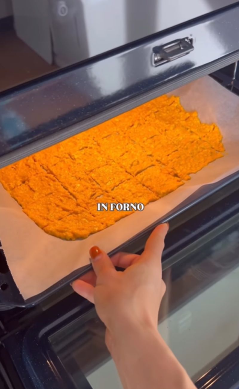 cottura crackers forno