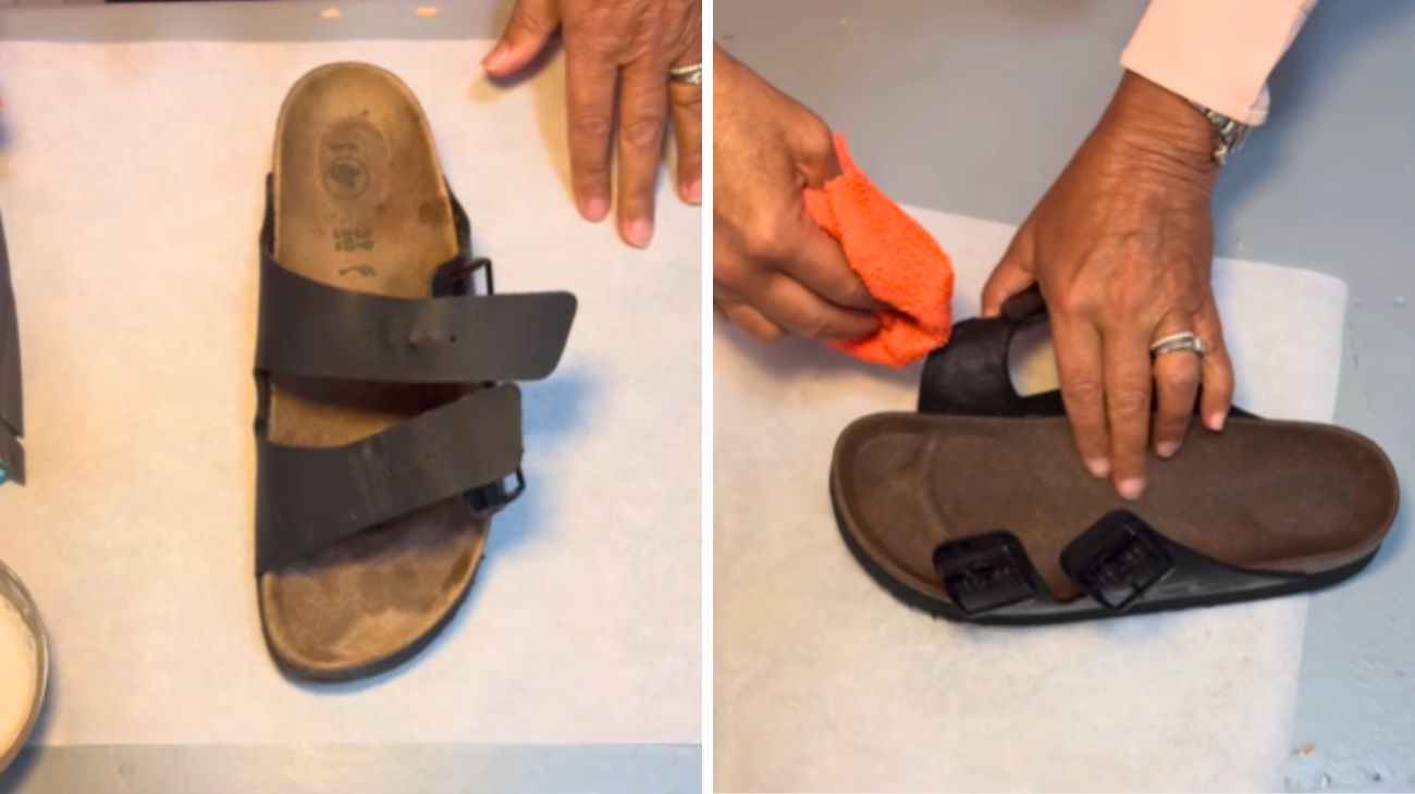 pulire i sandali estivi