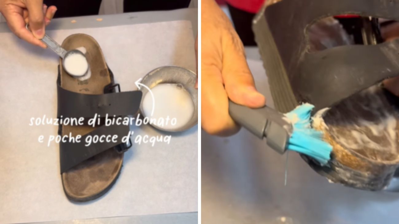 pulire i sandali estivi