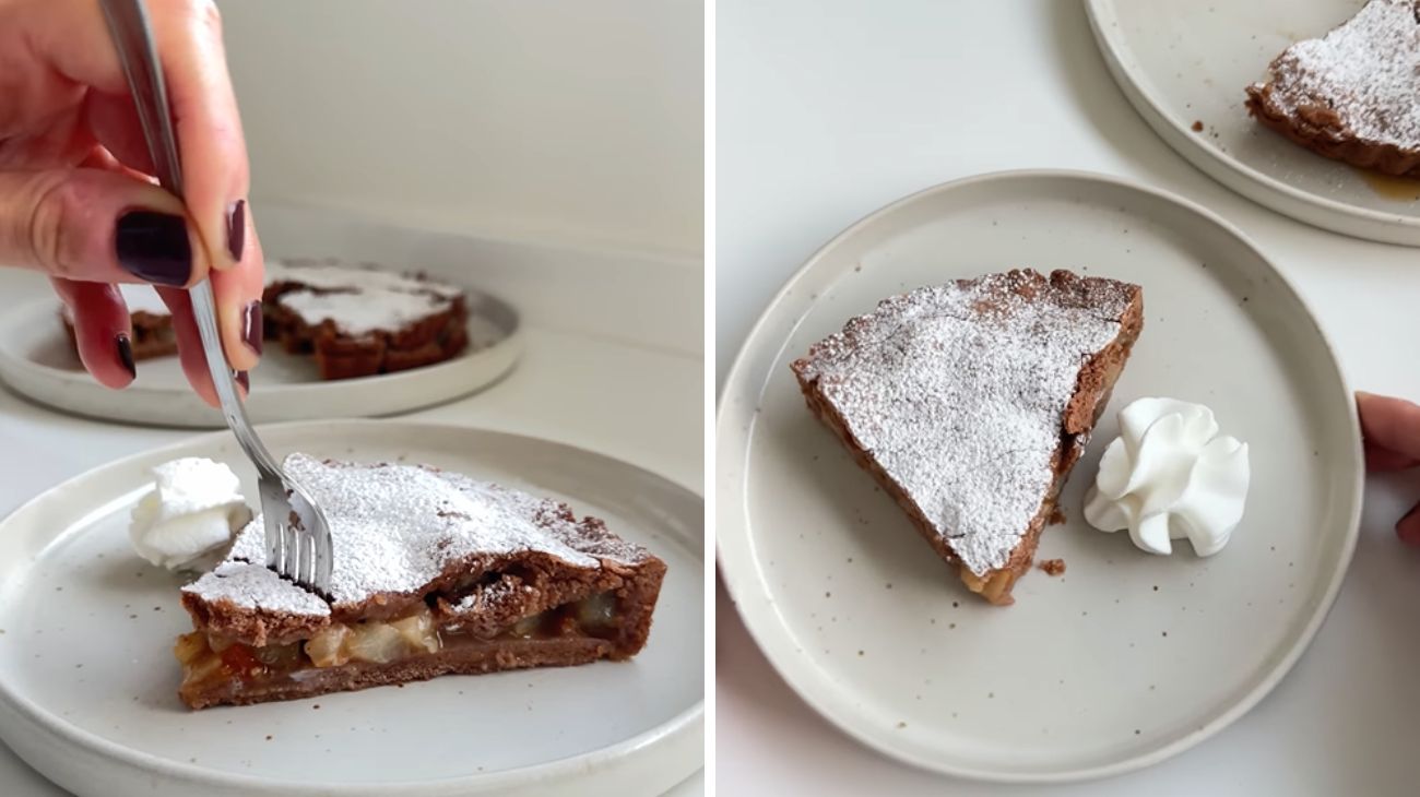 torta pere, cacao e cannella