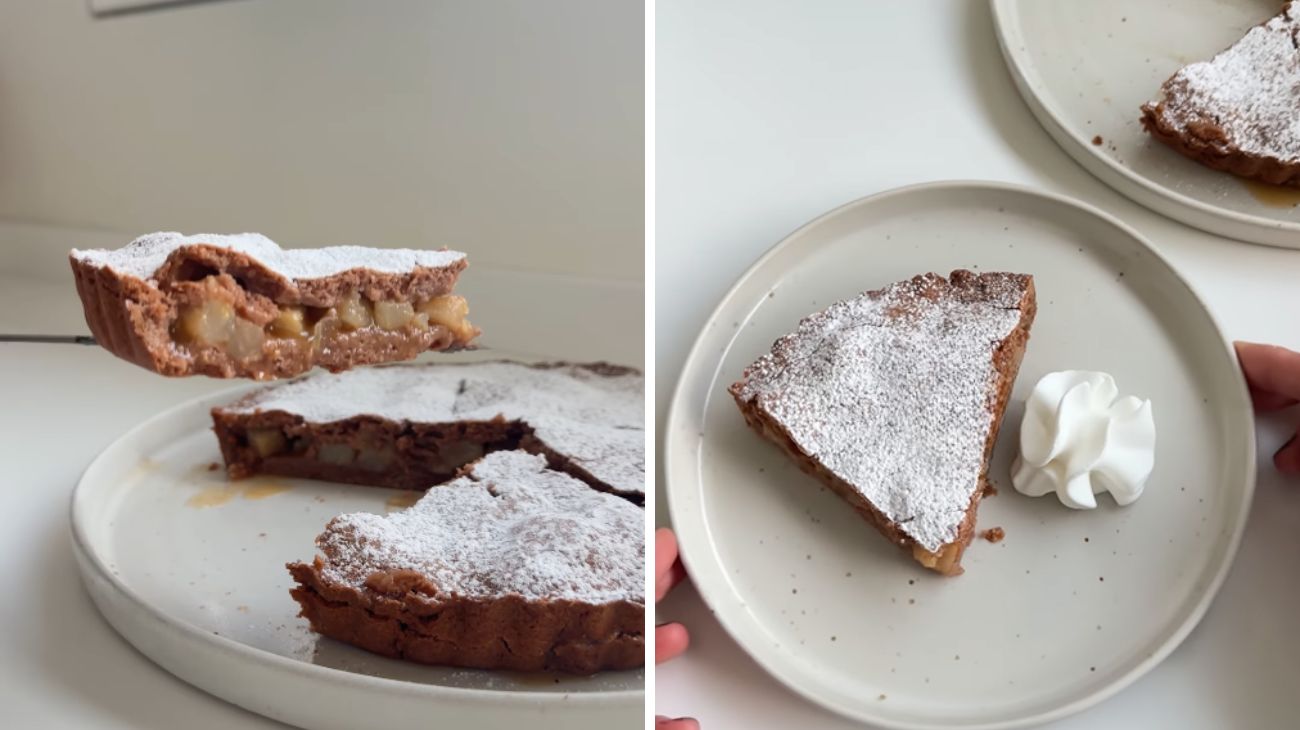 torta pere, cacao e cannella