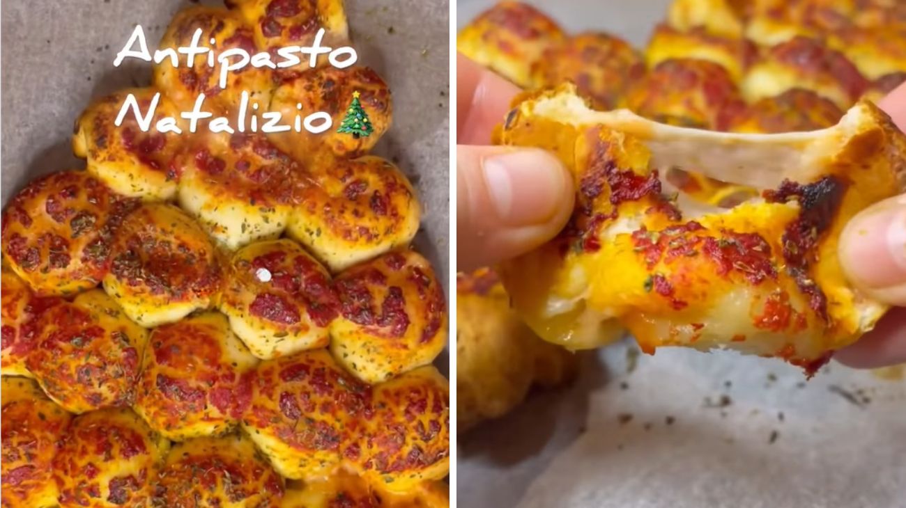 Albero di mozzarella filante