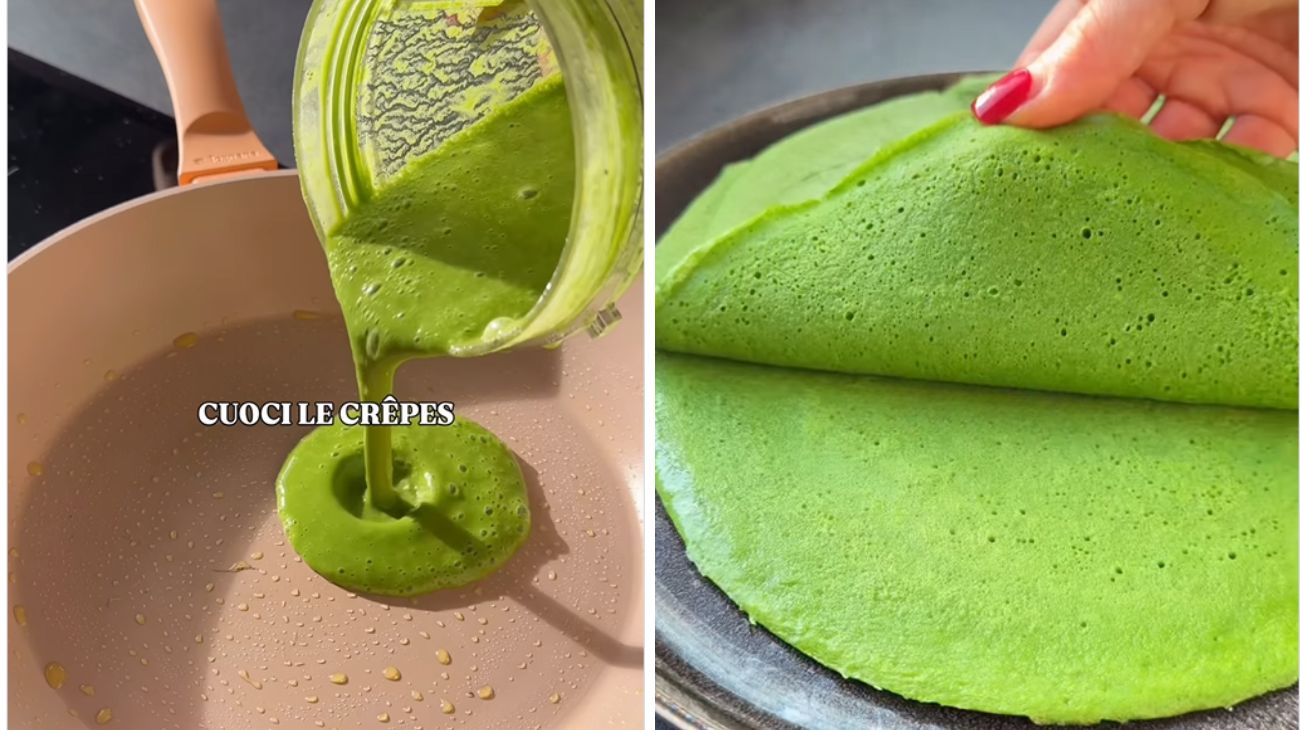 Crêpes salate agli spinaci