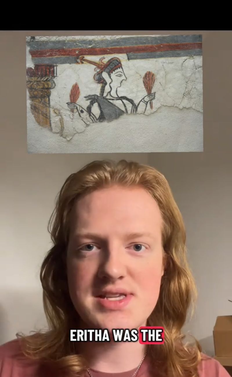 Una rappresentazione  di Eritha, la sacerdotessa che non voleva pagare le tasse del 'suo' tempio, trovando l'opposizione della gente di Arcadia