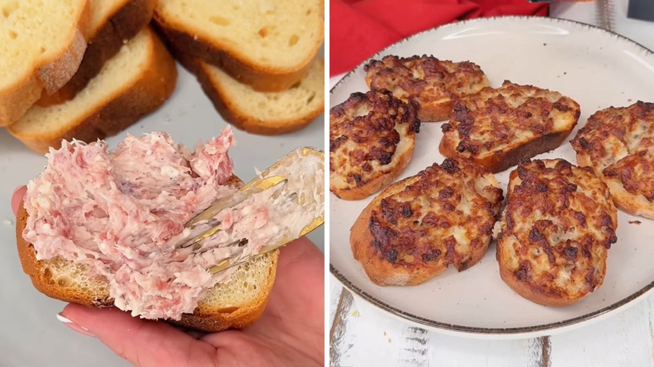 bruschetta con stracchino e salsiccia