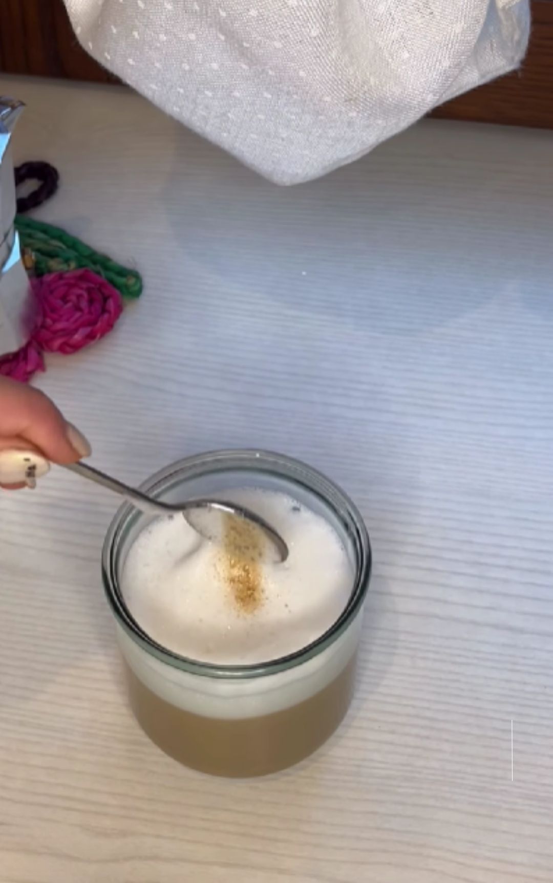 cappuccino con barattolo