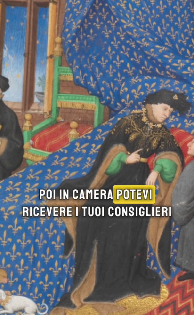 Per un Re era normale convocare i consiglieri nella propria camera da letto.