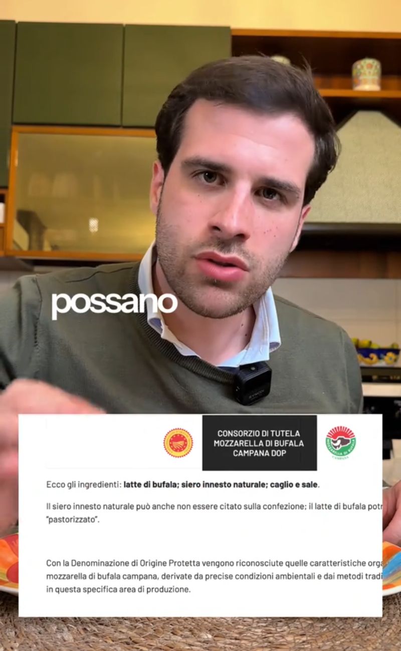 La mozzarella DOP contiene fermenti lattici ma non esiste l'obbligo di specificarlo 