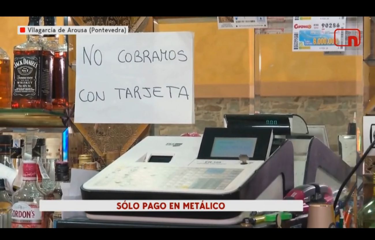 Il cartello in un bar della Galizia
