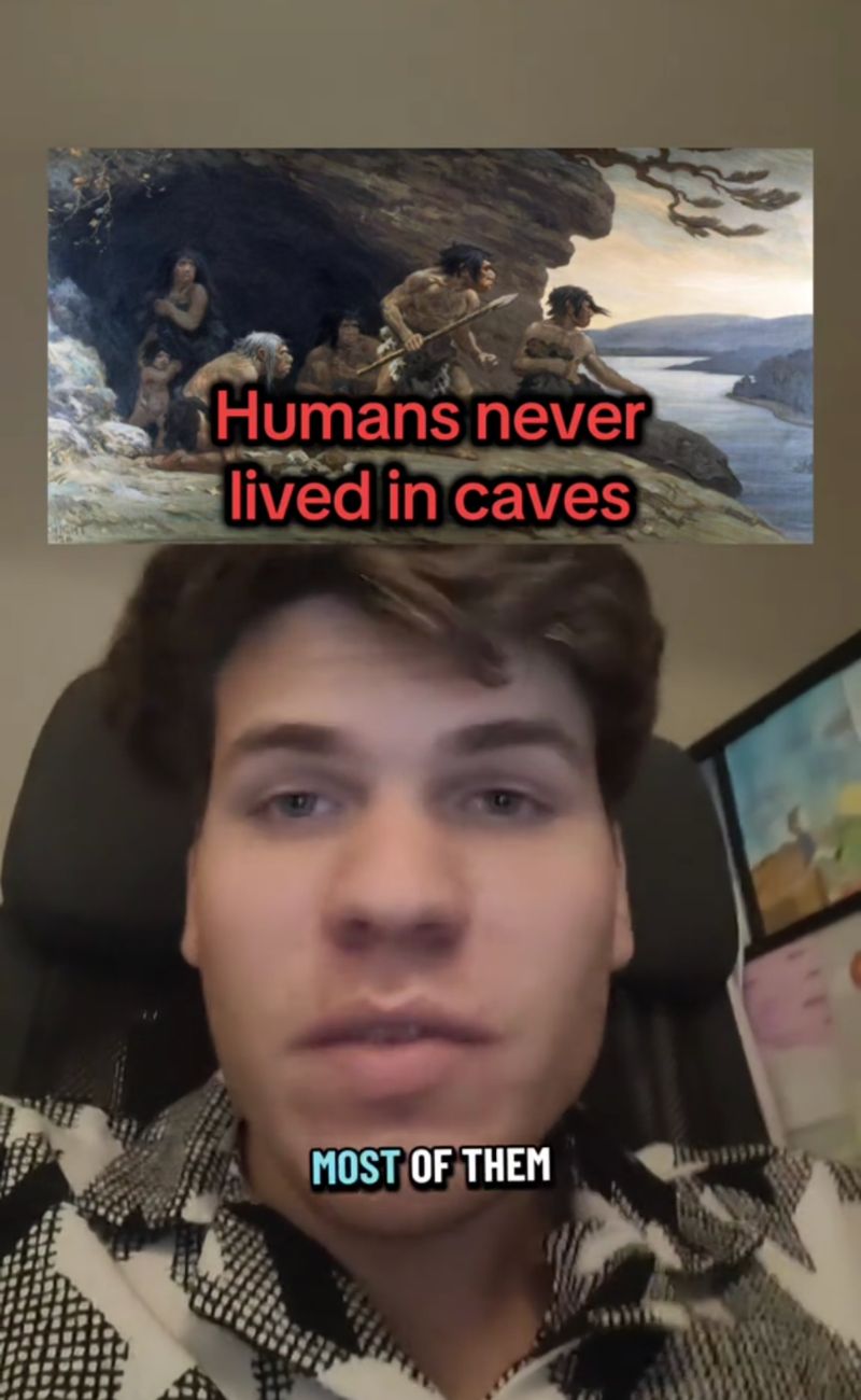 "I primi esseri umani non vivevano nelle caverne", assicura l'autore del video