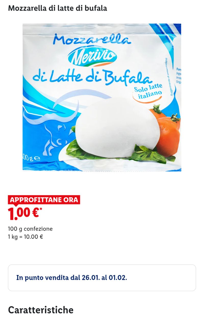 La mozzarella Lidl in offerta - forumagricolturasociale.it