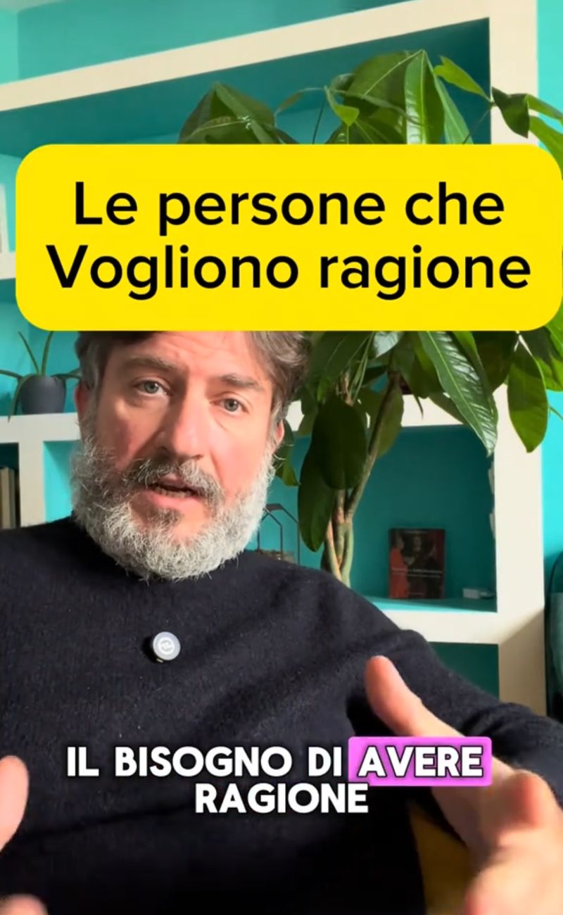 Lo psicologo ha spiegato che voler avere sempre ragione non è mai un fattore positivo nella vita sociale.