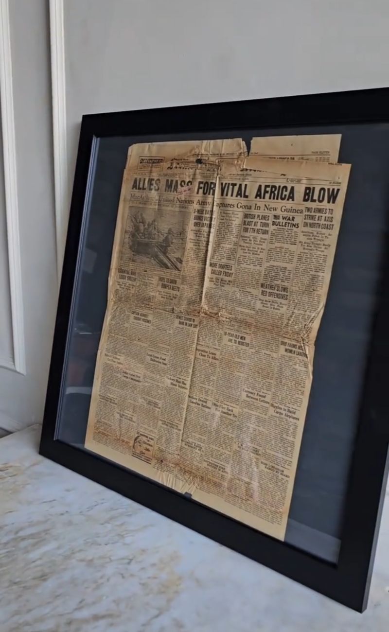 La preziosissima 'reliquia': un quotidiano risalente a quasi cento anni fa 