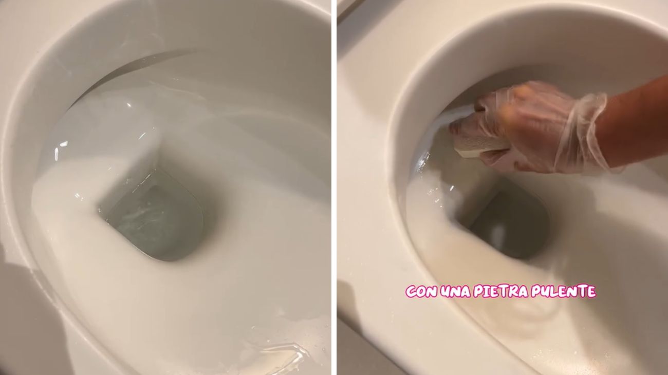 riga di calcare dal WC