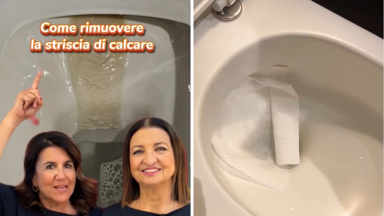 riga di calcare dal WC