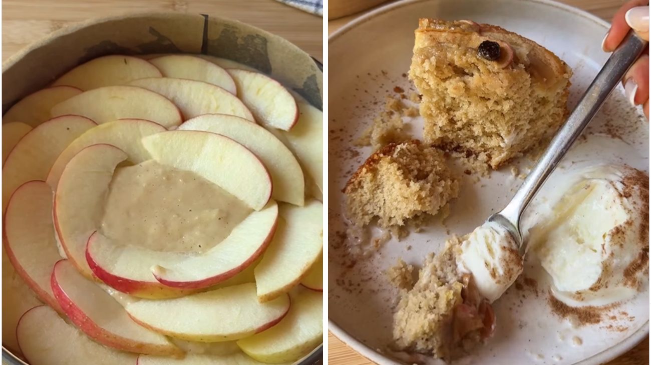 torta di mele all'acqua