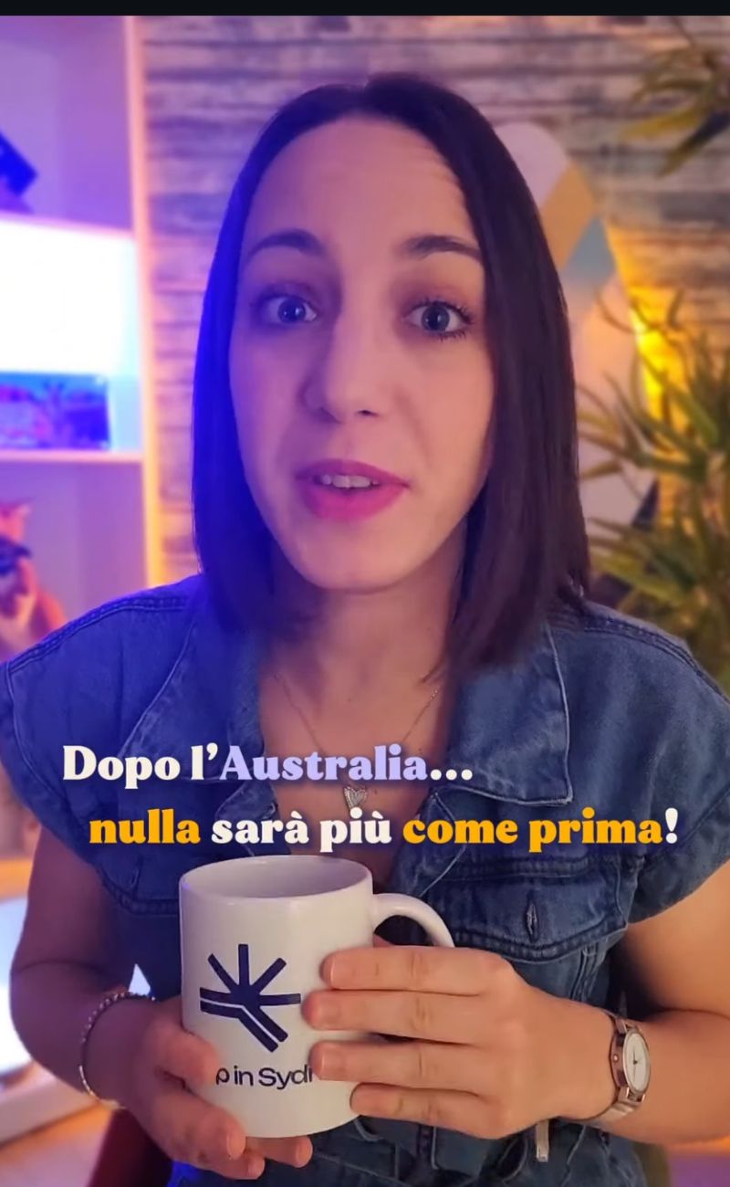 La content creator residente a Sydney ha spiegato come vivere in Australia, anche per pochi mesi, cambi nel profondo una persona.